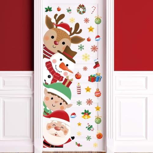 Vinilo Decorativo Navideño Santa y Rena 44.88 x 15.75 in miniatura 2