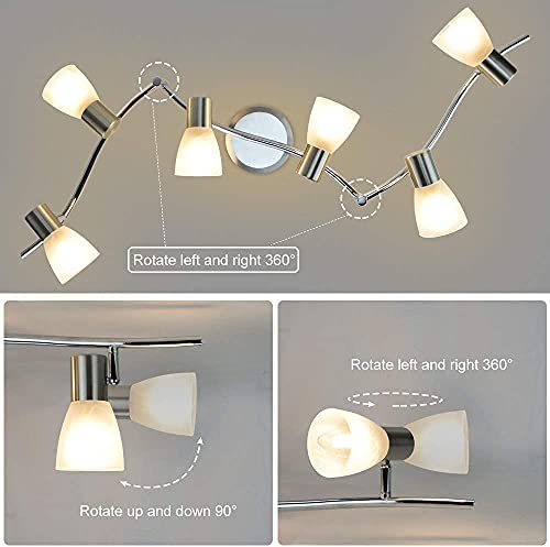 image for Depuley 6 Lights Track Lighting Kit, Ceiling Spotlights Fixtures with 