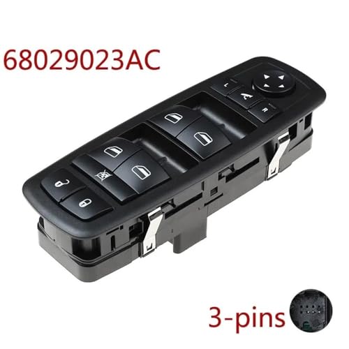 Interrupteur de fenêtre électrique auto 68029023AC commande lève-vitre principale - 3