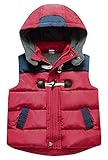Toddler Boys Padded Vest Thermal Warm Puffer Cotton Hand Pockets Horn Buckles Unisex Kids Sleeveless...