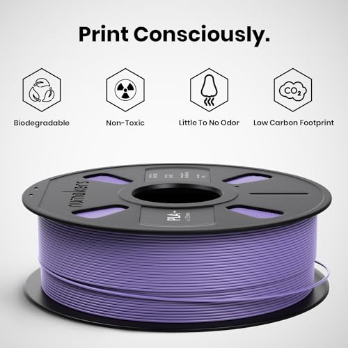 Image of NUMAKERS PLA+ 3D Printer Filament, 1.75mm, Dimensional Accuracy + /- 0.03 mm, 1 kg Spool (2.2 lbs), Compatible with Most FDM Printers (Lavender Violet)