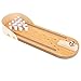 Funien Portable Mini Bowling Set Wooden Desktop Decoration Toy, Great for Kids and Office Stress Relief, Wood & Metal