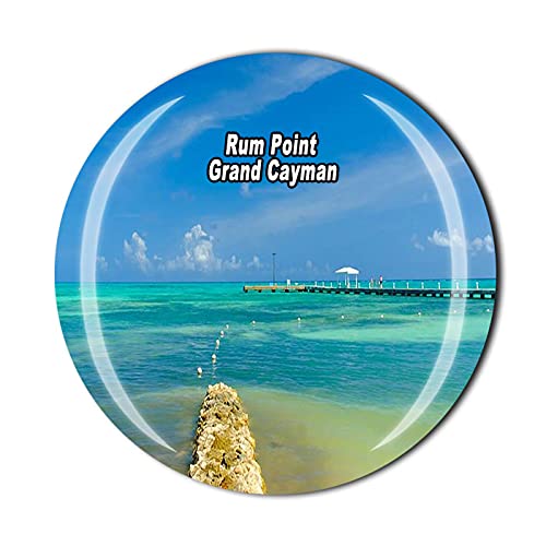 Grand Cayman 3D Rum Point Fridge Magnet Souvenir Crystal Glass Magnet Travel Souvenir Collection Gift Home Kitchen Decoration