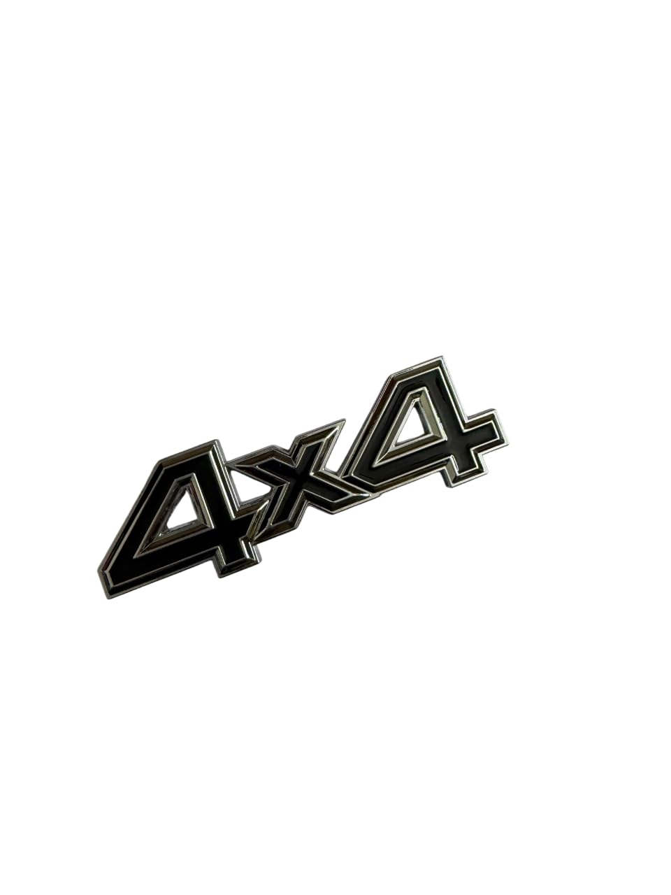 4x4 3D Metal Chrome Emblem Badge Sticker, Black, 14x2 cm, Premium Vehicle Accessory for Cars