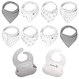 halstücher baby set Sichere lätzchen silikon – die silikon lätzchen baby sind aus bpa-freiem silikon in lebensmittelqualität, weich, leicht und 100 % sicher für babys und kleinkinder, die zahnen. Umweltfreundliches, sicheres und weiches material, schmutzabweisend, wasserdicht und natürlich antibakteriell. Leicht zu reinigen und zu waschen.