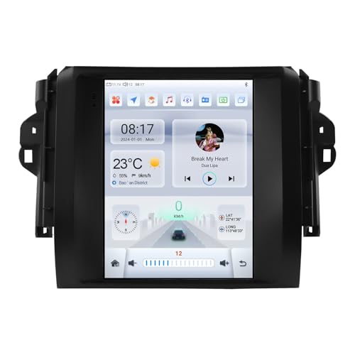 Autoradio Android 9.7" pour Toyota Fortuner et Hilux Revo 2016-2022 (T8G+128 Go)