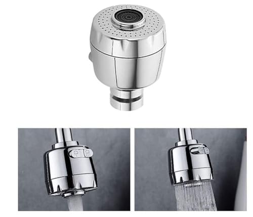 Image of Premium Tap Extension for Kitchen Sink | 360 Flexible Sink Tap for Kitchen Basin | Adjustable Kitchen Tap Extender & Tap Shower | Water Saving Sink Tap Extension, 2 Mode (Silver)