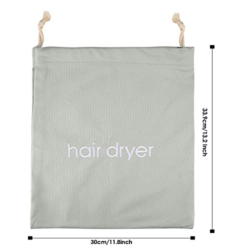 ERKXD Sacos para secador de cabelo, bolsa com cordão, recipiente para secador de cabelo, bolsa para