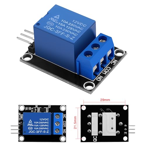 VooGenzek 5 Stücke 12V 1-Kanal Relaismodul Bord Schild High Level Trigger für PIC AVR DSP ARM Kompatibel mit Arduino und Raspberry Pi