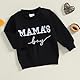 MAHUAOYIXI Baby Jungen Sweatshirt Hebst Sweatshirt Mama’s Boy Stickerei Sweatshirt Langarm Rundhals Buchstaben Stickerei T Shirt Baby Lässiges Sweatshirt Baby Jungen Mama’s Boy Sweatshirt