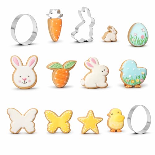 16er Ausstecher Ostern Set - Ausstechform zum Backen - Keksausstecher & Ausstechform & Plätzchen & Backform