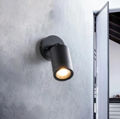 Image of Glowave 10W Modern LED Wall Ceiling Spot Light with Adjustable Head - Warm White (Polished Black)