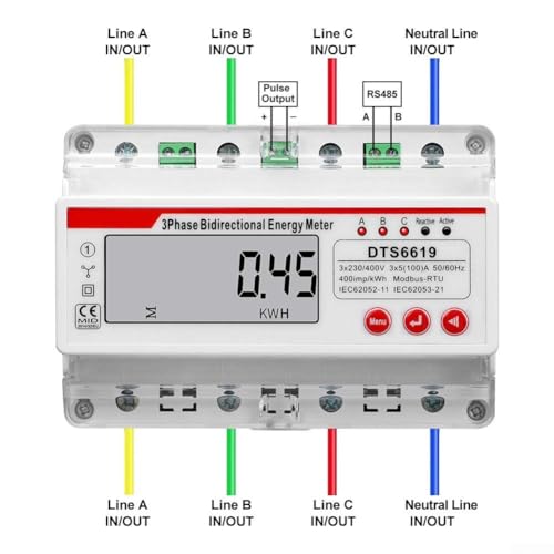 Medidor de electricidad digital LCD para evitar pérdidas de energía reactiva 5