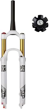 26/27.5/29 Bike Air Fork Travel 130mm Mountain Bike Suspension Fork Rebound Adjust 1-1/8 Straight/Tapered Front Fork Manual/Remote Lockout QR 9mmTapered Manual,26