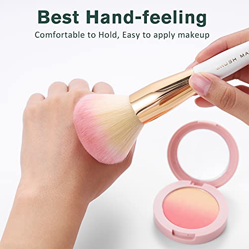 Brush Master Makeup Brushes Set 10Pcs Professional Kabuki Foundation Eyeshadow Blush Blending Lip Full Face Cosmetic Kit W/Makeup Brush Set With Holder #TOP4