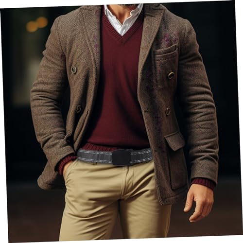 Hidden Money Belt for Men Stylish Sandblasted Black with Alloy Buckle Anti-theft Travel Waist Belt for Hiking and Outdoor Activities Compact and Secure Design4