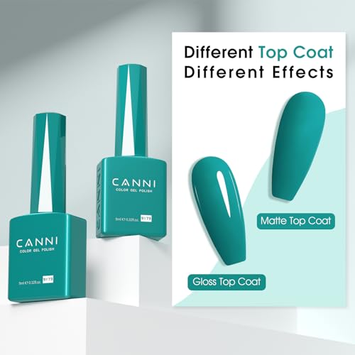 Image of CANNI 9ml Persian Green Blue Gel Nail Polish High Gloss UV LED Soak Off Gel