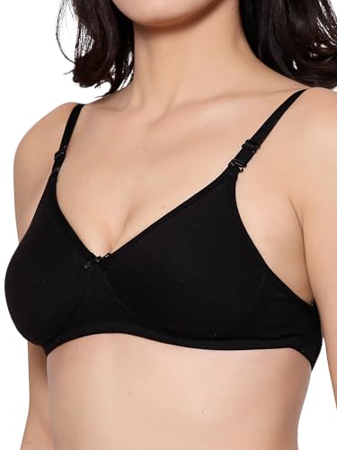 Image of Inner Sense Bra for Woman Made with Organic Cotton and Bamboo I Demi Cups Backless Bra for Woman with Removable Straps and Transparent Back I Non Padded Wire-Free Innerwear