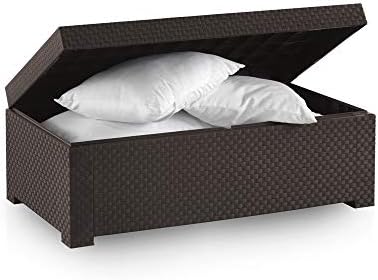 SP Berner Shaf – Diva | Outdoor Storage Chest for Garden Furniture – Outdoor Garden Arcon with Storage | Made in Spain with Recycled Materials – Wenge Color