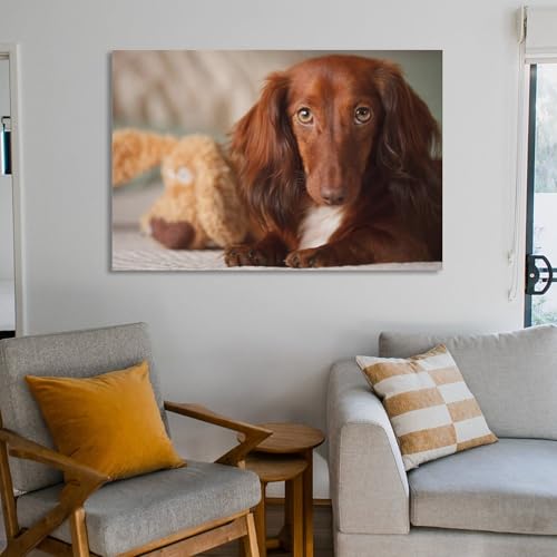Toile teckel cadeau idéal pour passionné de chiens et déco - 6