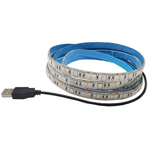 Bande lumineuse LED alimentée par USB 1 m 5 V 30 LED SMD5050 395 nm405 nm Lumière noire ultraviolette pour fluorescente, séchage d'impression 3D, boîtier d'ordinateur, affiche UV, peinture