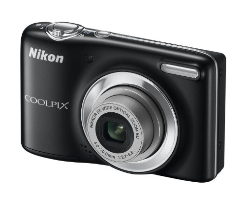 Nikon COOLPIX L25 Compact Digital Camera - Black (10.1MP 5x Optical Zoom) 3 inch LCD (Renewed)