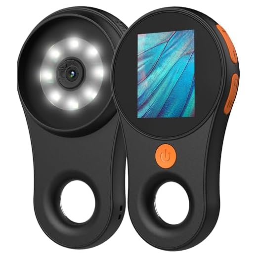 Digital Microscope Handheld 2.0 inch IPS Color Screen,Portable Digital Magnifying Glass 500x,Marco Microscope for Kids,Built-in 8LED Lights,USB Compatible with PC Windows, Mac OS