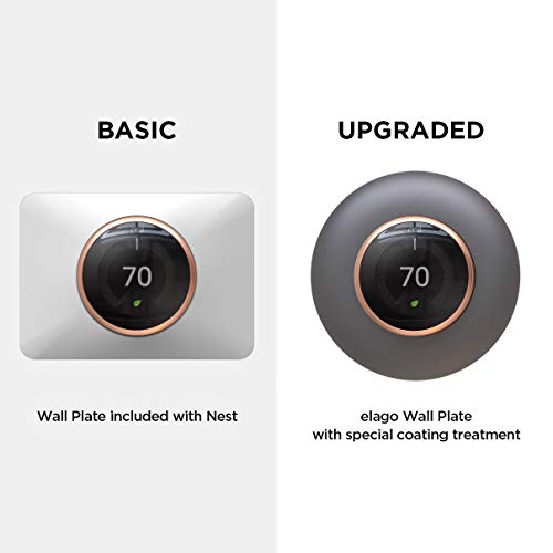 Elago Wall Plate Cover Designed For Google Nest Learning Thermostat (Dark Grey) - Compatible With Nest Learning Thermostat 1St/2Nd/3Rd Generation, Not Compatible With 2020 Model [Us Patent Registered] #TOP5