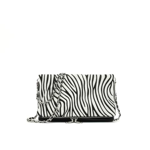 MISAKO Braze bolso bandolera con doble asa y estampado animal print Mujer - Braze Negro 18 X 27 X 4 cm