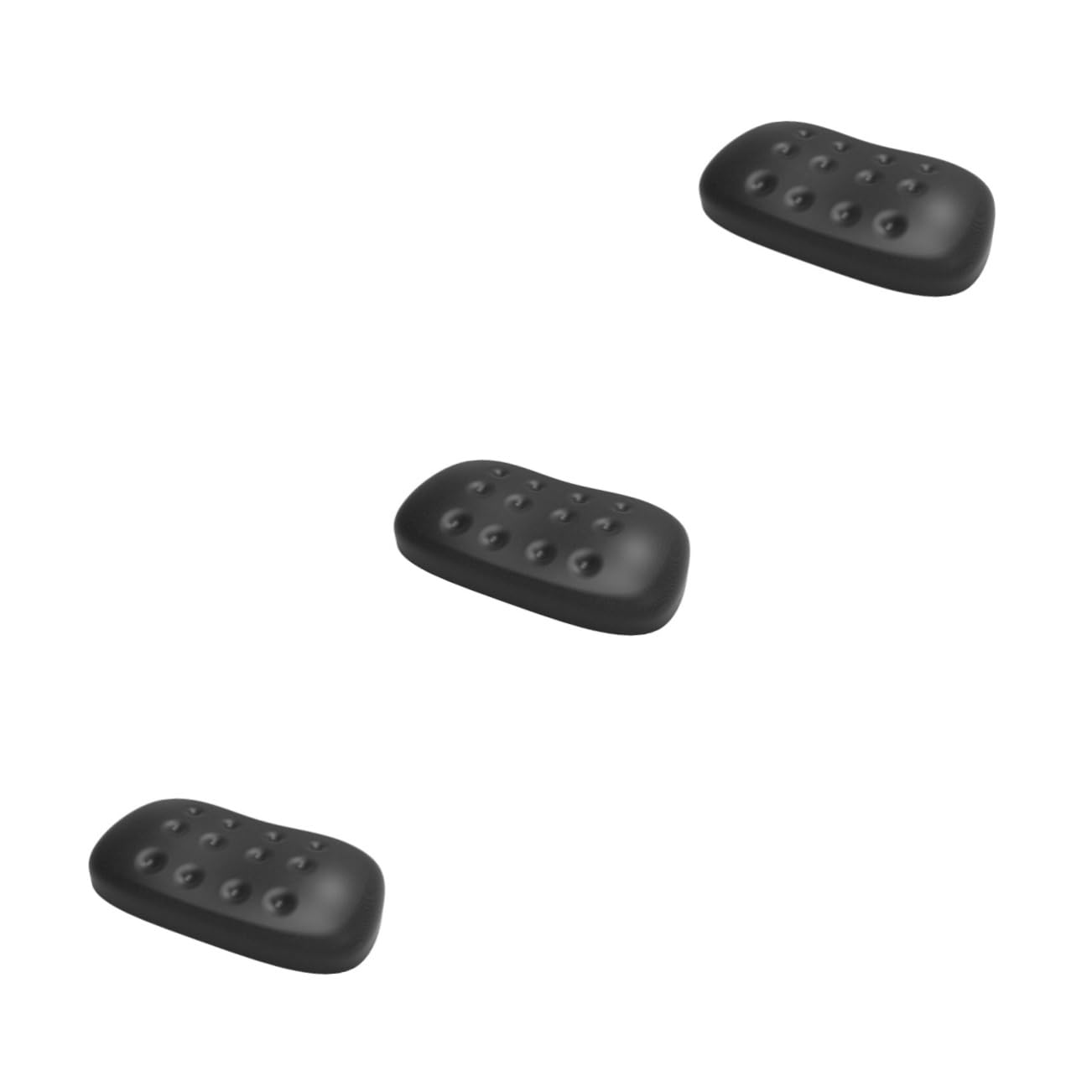 Lurrose 3 Pezzi Di Poggiapolsi in Memory Foam Per Mouse Pad Nero Che Favorisce Una Postura Sana