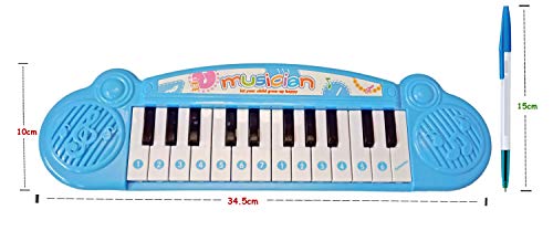 Image of Popsugar Camp N Play Tent for Kids | Indoor or Outdoor, Foldable Tent, Portable, Multicolor & Popsugar Kids Piano with 24Key, Blue Combo