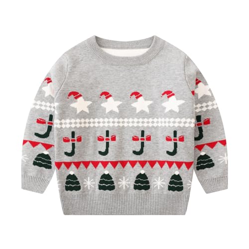 Toddler Boys Girls Christmas Sweaters New Year's Warm Knitwear Cute Tulle Holiday Part𝐲 Knitted Pullover Top