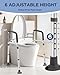 Toilet Safety Rails for Seniors, Adjustable & Foldable Toilet Frame for Elderly and Disabled, Handicap Toilet Handles Fits Any Toilet (350 lb)