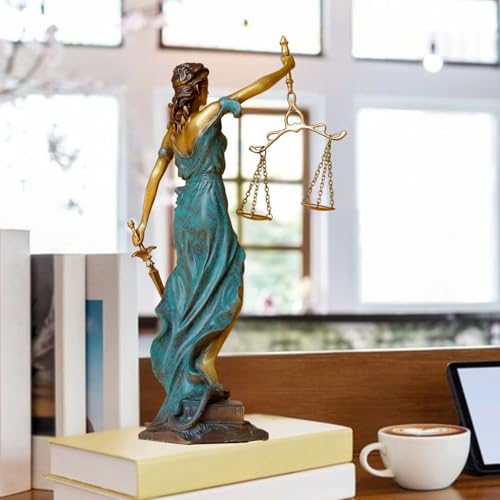Estatua de la Justicia en Bronce 11 pulg miniatura 7