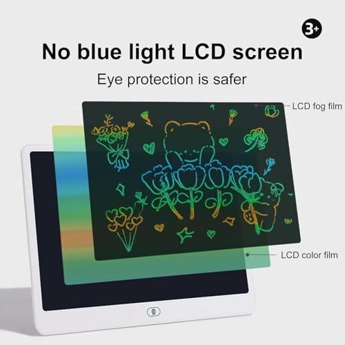 Tableta de dibujo LCD para niños: la pizarra colorida para pintar y aprender jugando en casa 6