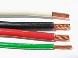 Wirenco 6 AWG White, Black and Red with 8 AWG Green THHN, Stranded Copper Cables (25 FEET)