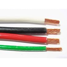Wirenco 6 AWG White, Black and Red with 8 AWG Green THHN, Stranded Copper Cables 75 FEET