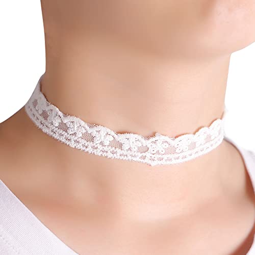 Manfnee 8Pcs Choker Necklace Set Lace Henna Choker Gothic Retro Bride Stetch Womens Jewelry Gift #TOP2