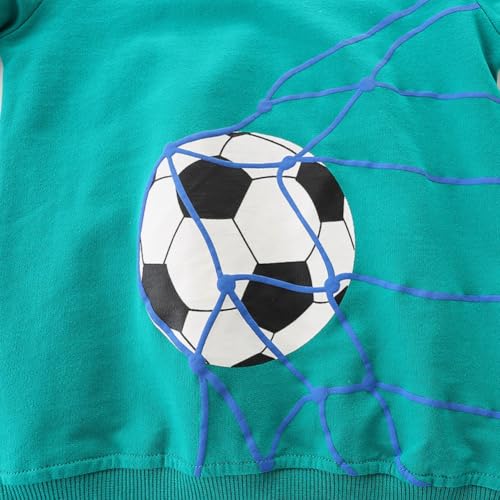 Toddler Boys Sweatshirts Cartoon Graphic Long Sleeve Crewneck Pullover Tops 2-7T3