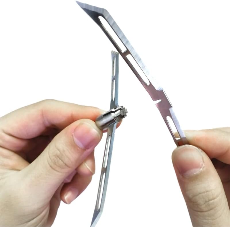 10pcs Silver Broadhead Arrow Points for Recurve & Compound Bows - Precision Archery Hunting Tips