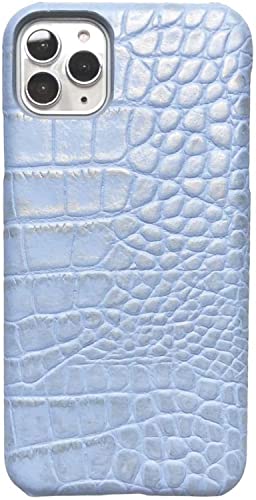 Coque iPhone 13 Pro Max cuir bleu étui antichoc respirant 6,7 pouces