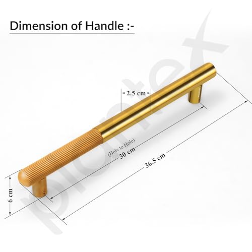 Image of Plantex Door Handle /14 Inch Main Door Handle /Stainless Steel and Aluminium Door Handle /Pull-Push Door Handle /Door Accessories (Pack of 1, Gold)