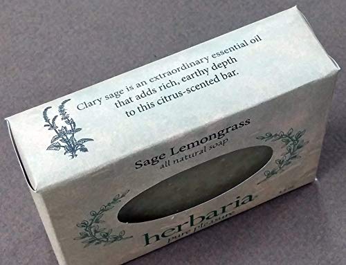 Herbaria Sage Lemongrass Handcrafted All-Natural Soap with Essential Oils. 4.5 oz Bar. Enjoy 60 More Skin-Friendly Varieties. image 5