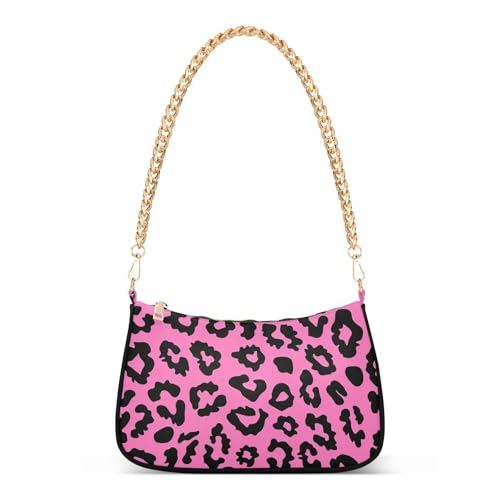 Sac à bandoulière léopard pour femme finitions chaîne métallisée chic