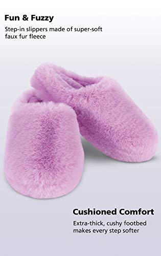 Pajamagram Fuzzy Slippers Women - Fluffy Slippers For Women, Lavender, Md #TOP4