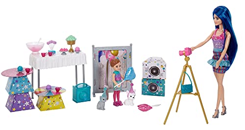 Barbie GXJ88 - Color Reveal Überraschungsparty, +50 Überraschungen: 1 Puppe, 1 Chelsea Puppe, 2 Tiere, 6 Farbwechsel, Zubehör & mehr, Tanzparty Set, Spielzeug Geschenk für Kinder ab 3 Jahren – Bild 5
