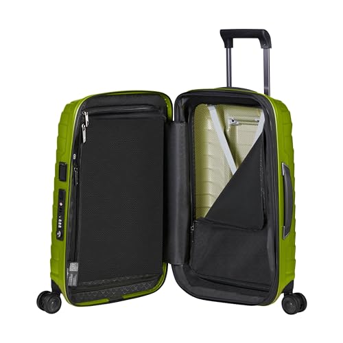 Image of Samsonite Proxis Global Carry-On Hardside Luggage with Dual Spinner Wheels, Airline Approved - Innovative Roxkin Lightweight Shell With Ultimate Durability- TSA Lock, Telescopic Handle - Lime
