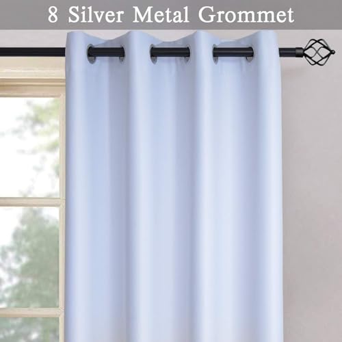 Image of SimpleHome Ombre Gradient Black White to Gray Curtains for Bedroom,52Wx84L | Room Darkening Curtains,Light Blocking Thermal Insulated Grommet Window Curtains for Living Room,1 Panel,84 Inches Length
