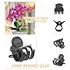 BOHUIZ 50 Stück Orchideen Klammern Pflanzenclips, Kunststoff Pflanzenclips Klein 1.5 cm Blumenklammern Pflanzenklammern für Unterstützen und Halten Pflanze
