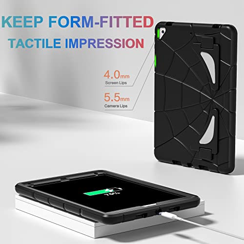 Image of Nitupai iPad Case for Kids 10.2 Inch, Heavy Duty Shockproof Rugged Protective Cover with Stand, Black